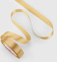 Изображение Лента атласная, 20 мм × 23 ± 1 м, цвет золотисто-бежевый №186